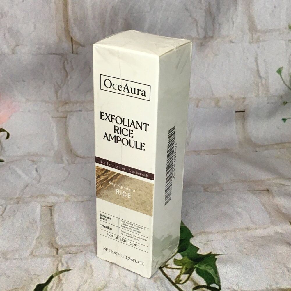 Oceaura exfoliant rice ampoule 100 ML 3.38 oz all skin types new korean skincare